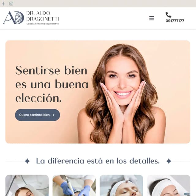 Clínica Dr. Aldo Dragonetti Estética Femenina Regenerativa Website